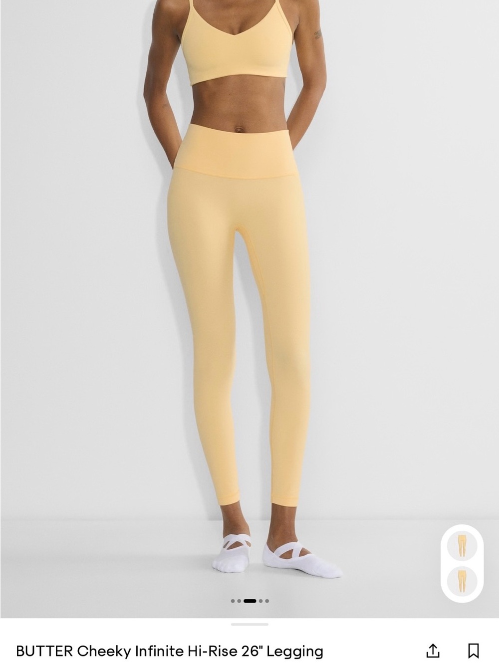 Aritzia Butter High-Rise Leggings in Sunglow Yellow